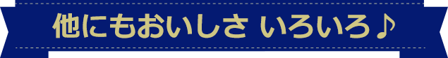 他にもおいしさいろいろ♪