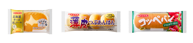 北海道チーズ蒸しケーキ 薄皮つぶあんぱん コッペパン