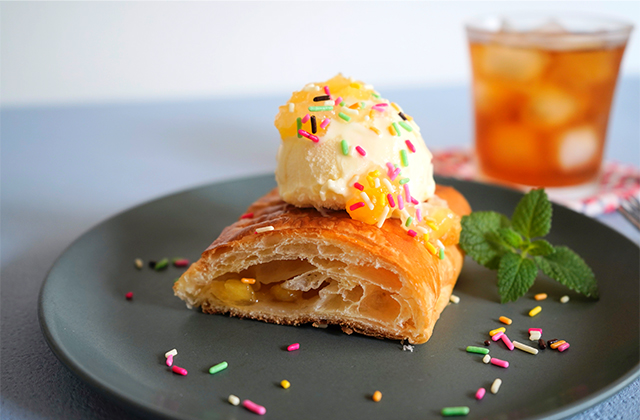 りんご×バニラアイスクリーム